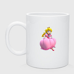 Кружка керамическая Принцесса Персик Super Mario Beauty, цвет: белый