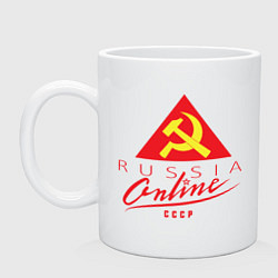 Кружка керамическая Russia Online, цвет: белый