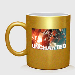 Кружка керамическая Uncharted 4: A Thiefs End, цвет: золотой