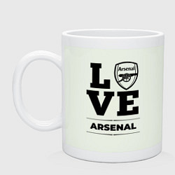 Кружка керамическая Arsenal Love Классика, цвет: фосфор