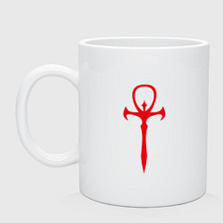 Кружка керамическая Vampire The Masquerade Emblem, цвет: белый