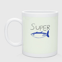 Кружка керамическая Super tuna jin, цвет: фосфор