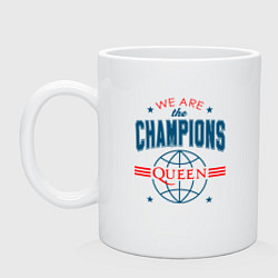 Кружка керамическая QUEEN WE ARE THE CHAMPIONS, цвет: белый