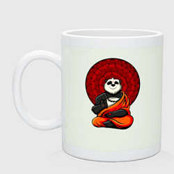 Кружка керамическая Медитация панды Дзен, цвет: фосфор