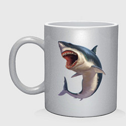 Кружка керамическая SEA PREDATOR, цвет: серебряный