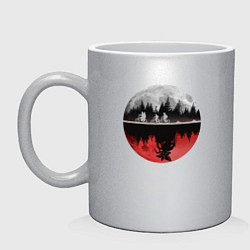Кружка керамическая Stranger Things Moon, цвет: серебряный