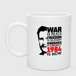 Кружка керамическая ДЖОРДЖ ОРУЭЛЛ 1984, цвет: белый