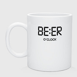 Кружка керамическая Beer oclock, цвет: белый