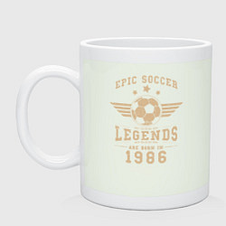 Кружка керамическая Эпическая легенда футбола 1986, цвет: фосфор
