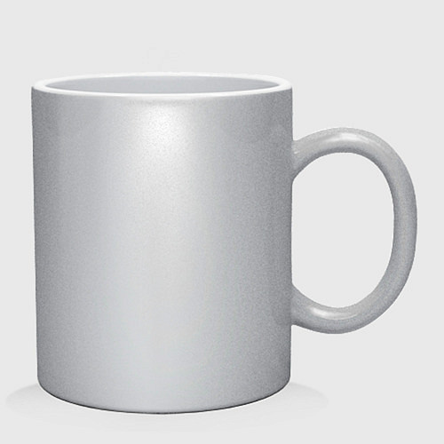 Кружка Прикольная сова в акварельном рисунке / Серебряный – фото 2