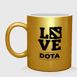 Кружка керамическая Dota love classic, цвет: золотой