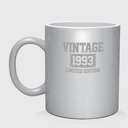 Кружка керамическая Vintage 1993 Limited Edition, цвет: серебряный