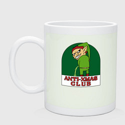 Кружка керамическая Anti christmas club, цвет: фосфор