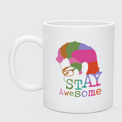 Кружка керамическая Оставайся классным, цвет: белый