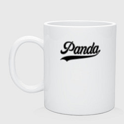 Кружка керамическая Панда лого, цвет: белый