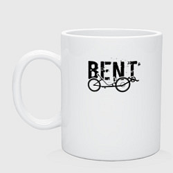 Кружка керамическая BENT велосипед, цвет: белый