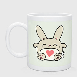 Кружка керамическая Love Rabbit, цвет: фосфор