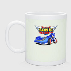 Кружка керамическая Team Sonic racing - hedgehog, цвет: фосфор
