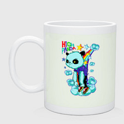 Кружка керамическая Высокая панда, цвет: фосфор