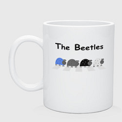 Кружка керамическая The Beetles, цвет: белый