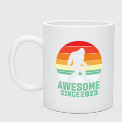 Кружка керамическая Awesome since 2023, цвет: белый