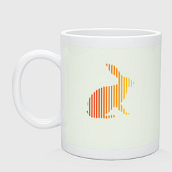 Кружка керамическая Профиль кролика, цвет: фосфор