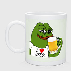 Кружка керамическая Drink Pepe, цвет: фосфор