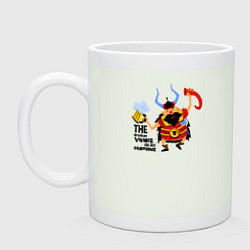 Кружка керамическая Пьяные викинги не опасны, цвет: фосфор