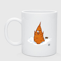 Кружка керамическая Морковик, цвет: белый