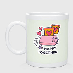 Кружка керамическая Happy together, цвет: фосфор