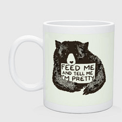 Кружка керамическая Покорми меня, цвет: фосфор