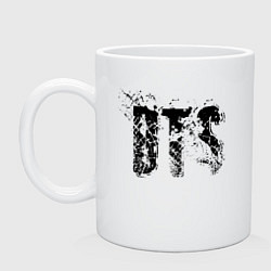 Кружка керамическая BTS logo, цвет: белый