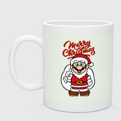 Кружка керамическая Christmas Mario, цвет: фосфор