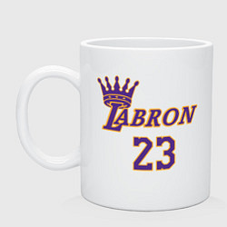 Кружка керамическая King Labron, цвет: белый