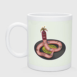 Кружка керамическая Old school worm, цвет: фосфор