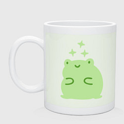 Кружка керамическая Лягушка Kawaii, цвет: фосфор