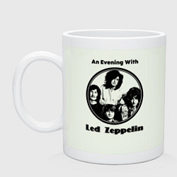 Кружка керамическая Led Zeppelin retro, цвет: фосфор