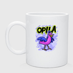 Кружка керамическая Opila Bird, цвет: белый