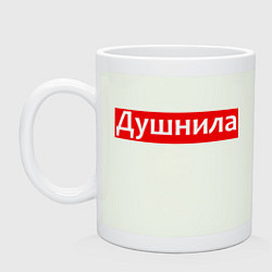 Кружка керамическая Я душнила - красный, цвет: фосфор