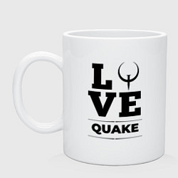 Кружка керамическая Quake love classic, цвет: белый