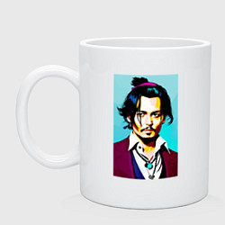 Кружка керамическая Johnny Depp - Japan style, цвет: белый
