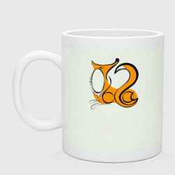 Кружка керамическая Лиса Ольга макси, цвет: фосфор
