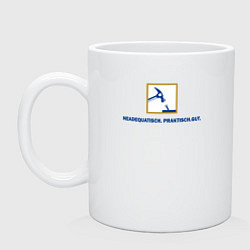 Кружка керамическая Neadequatish praktish gut, цвет: белый