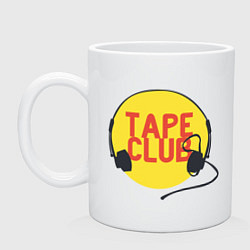 Кружка керамическая Tape club, цвет: белый