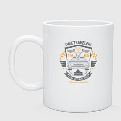 Кружка керамическая Путешественники во времени, цвет: белый