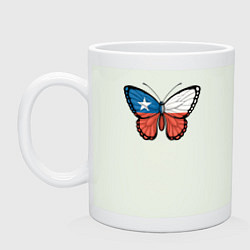 Кружка керамическая Бабочка Чили, цвет: фосфор