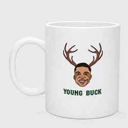 Кружка керамическая Young buck, цвет: белый