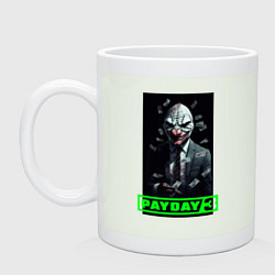 Кружка керамическая Payday 3 mask, цвет: фосфор