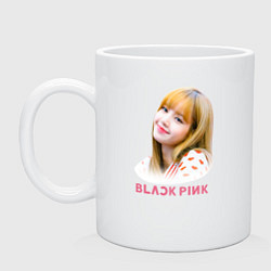 Кружка керамическая Lisa Blackpink, цвет: белый