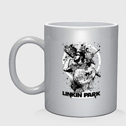 Кружка керамическая Linkin Park all, цвет: серебряный